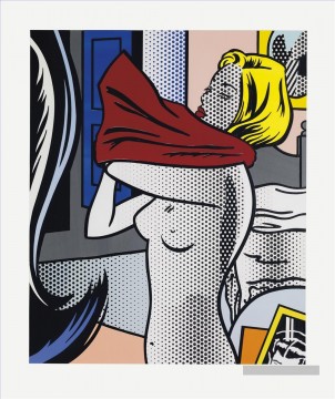 Roy Lichtenstein œuvres - Collage pour Nu avec la chemise rouge Roy Lichtenstein